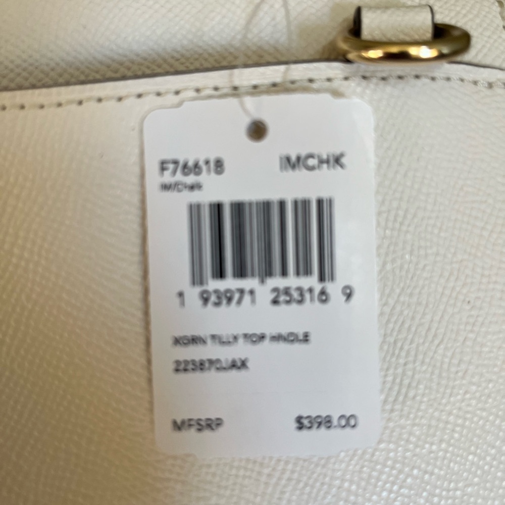 New Coach Chalk Tilly Top Bag - Picture 6 of 6